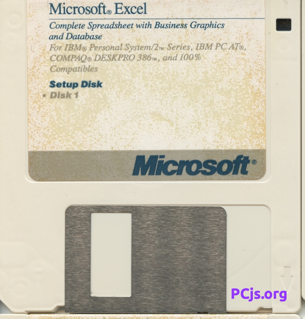 MS Excel 2.0 (720K Disk 1)