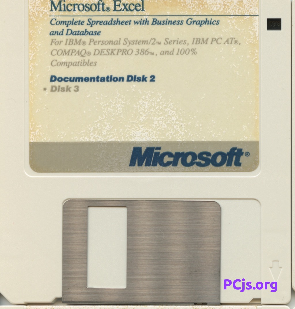 MS Excel 2.0 (720K Disk 3)