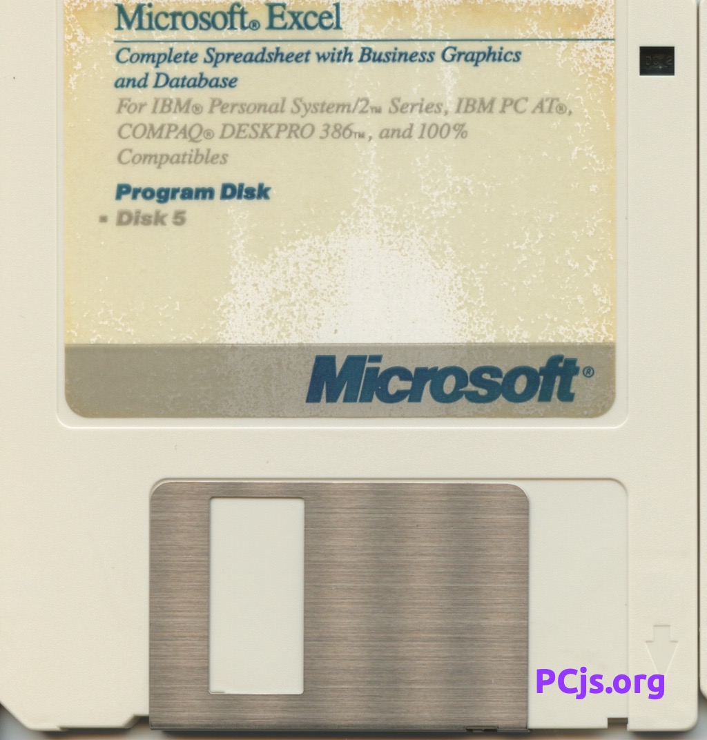 MS Excel 2.0 (720K Disk 5)