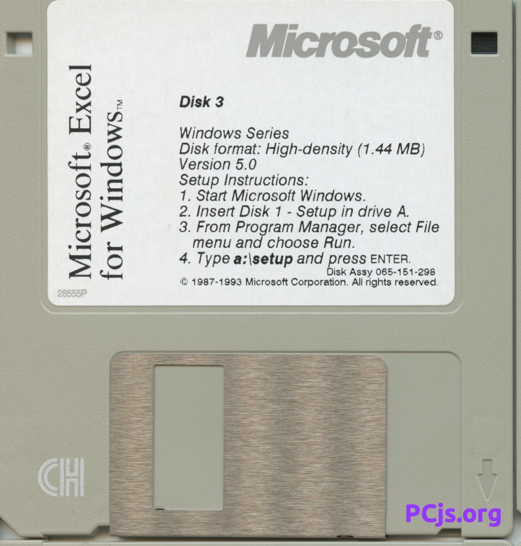MS Excel 5.0a (Disk 3)