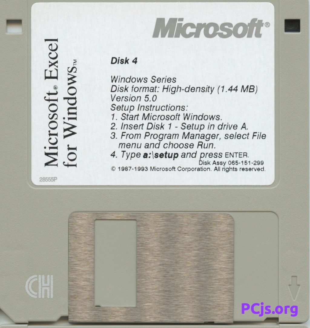 MS Excel 5.0a (Disk 4)