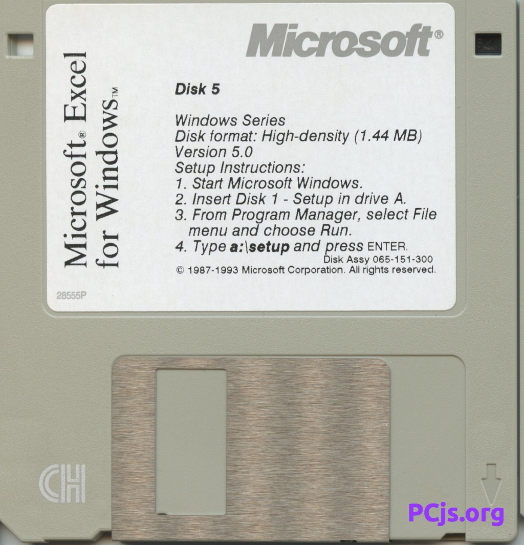 MS Excel 5.0a (Disk 5)
