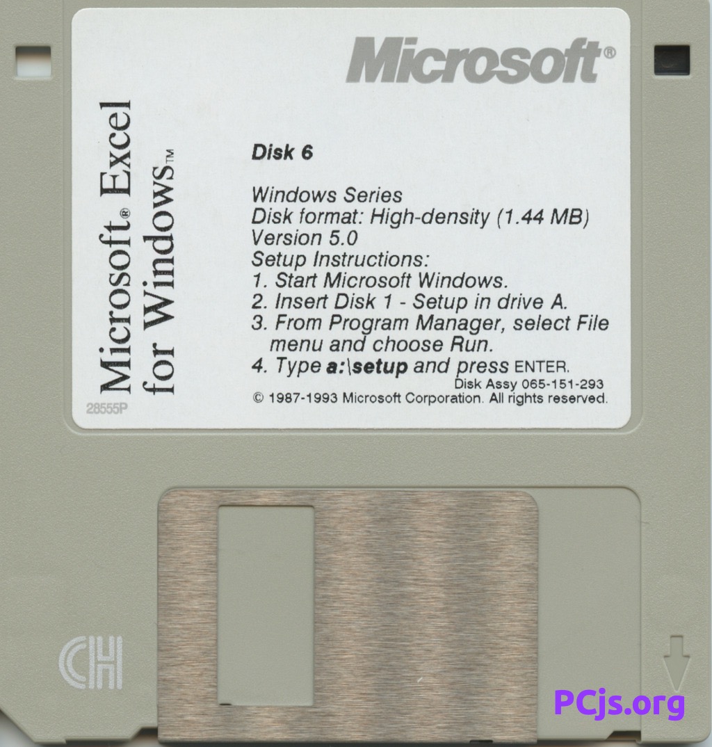 MS Excel 5.0a (Disk 6)