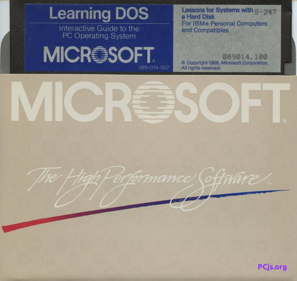 Learning MS-DOS 1.00 (Disk #1)