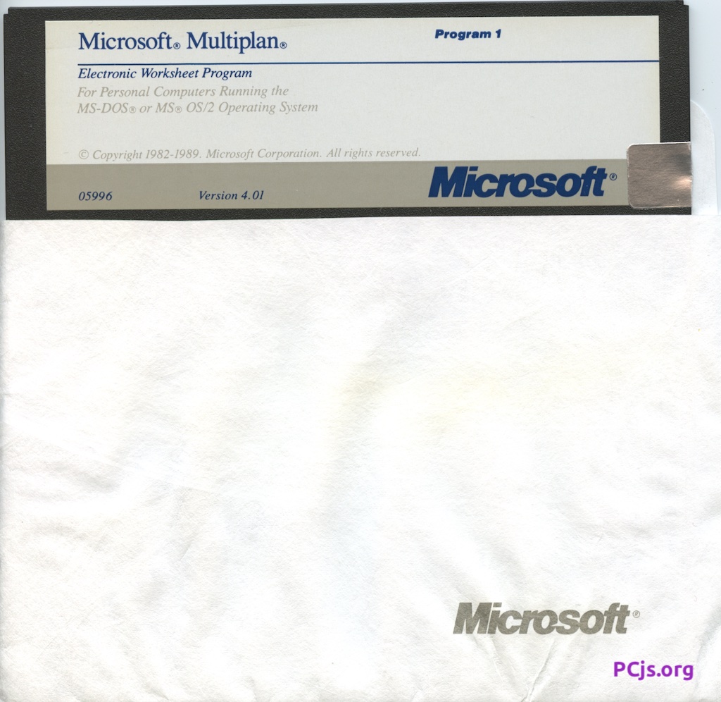 MS Multiplan 4.01 (PROGRAM1)