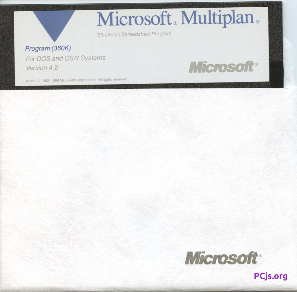 MS Multiplan 4.20 (PROGRAM)