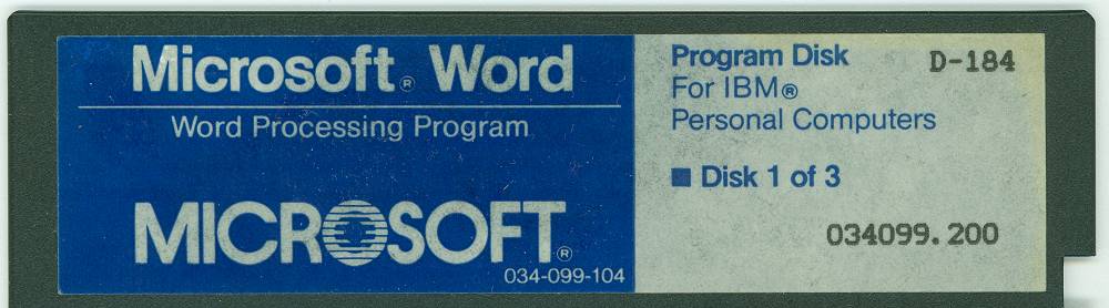 MS Word 2.00 (Disk 1)