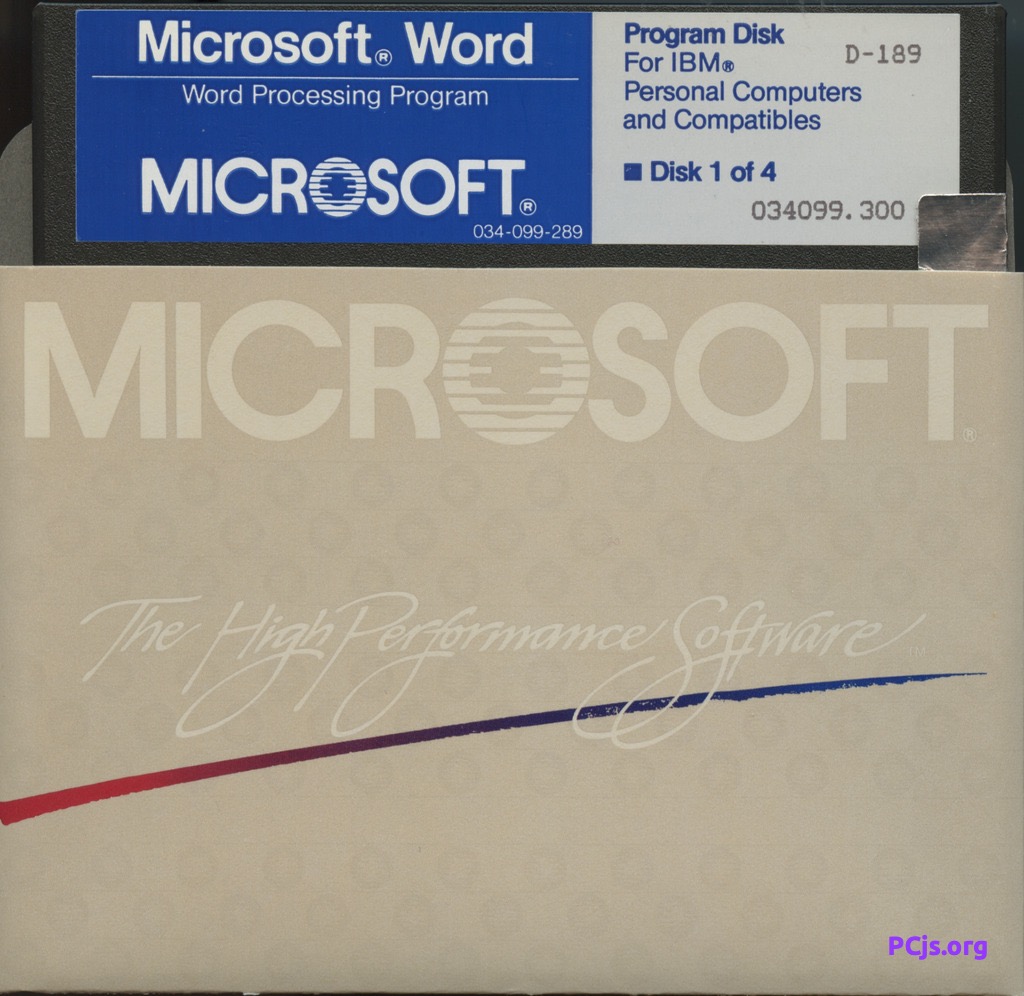 MS Word 3.00 (Disk 1)