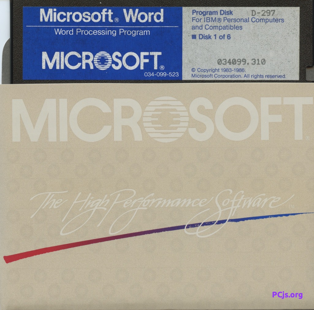 MS Word 3.10 (Disk 1)
