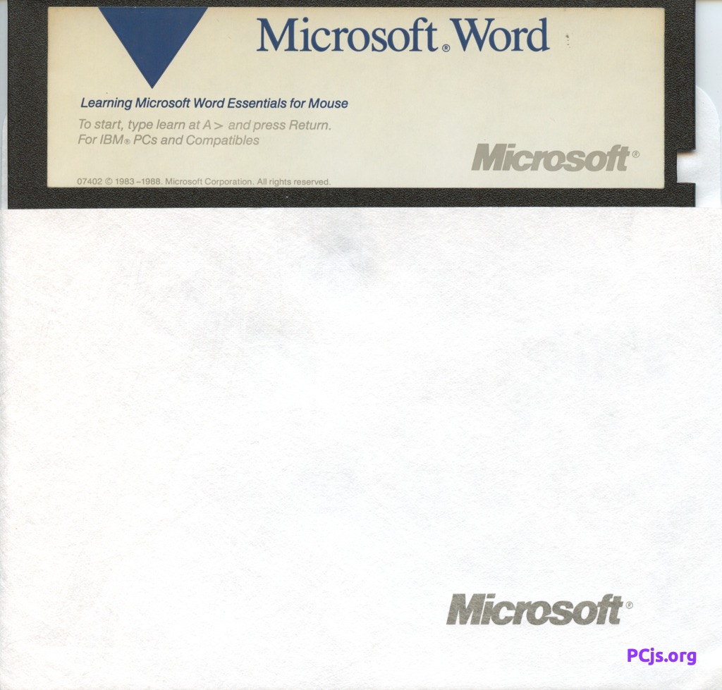 MS Word 5.0A (Learning Mouse)