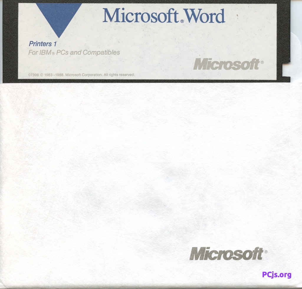 MS Word 5.0A (Printers 1)