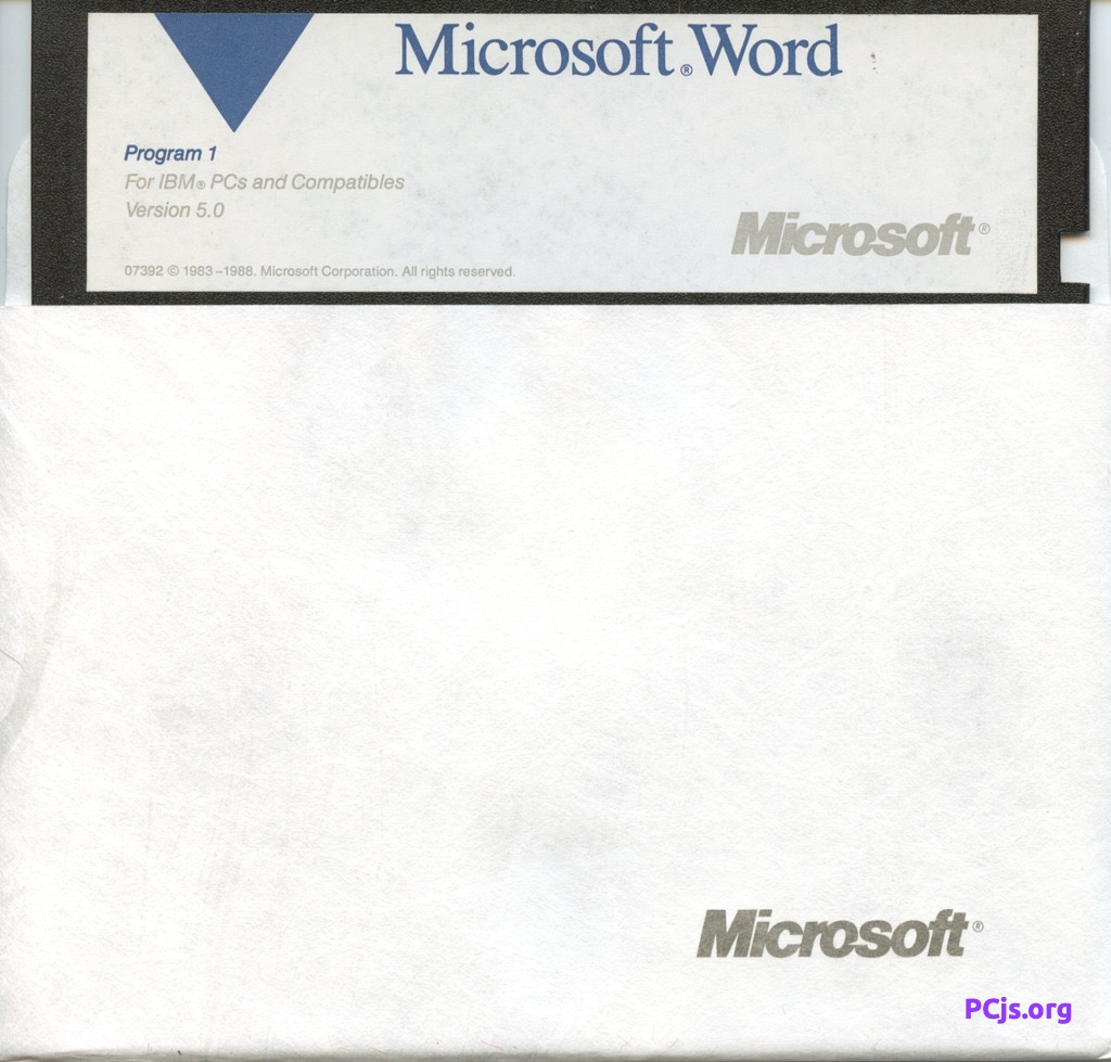 MS Word 5.0A (Program 1)