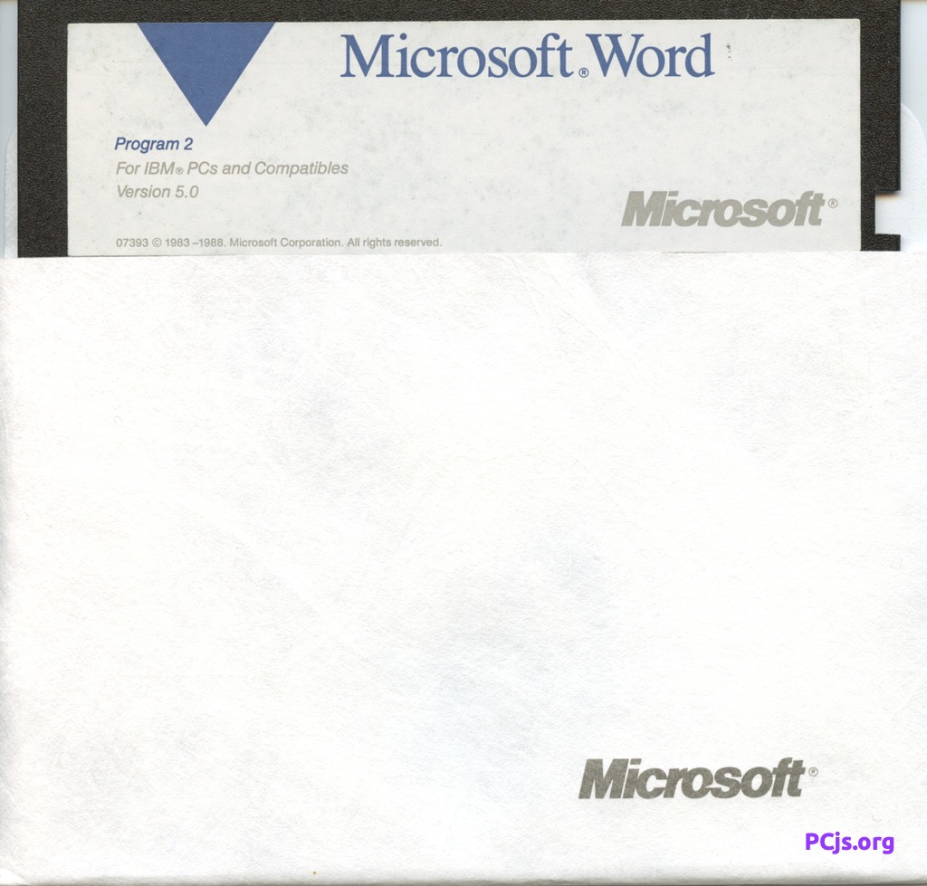 MS Word 5.0A (Program 2)