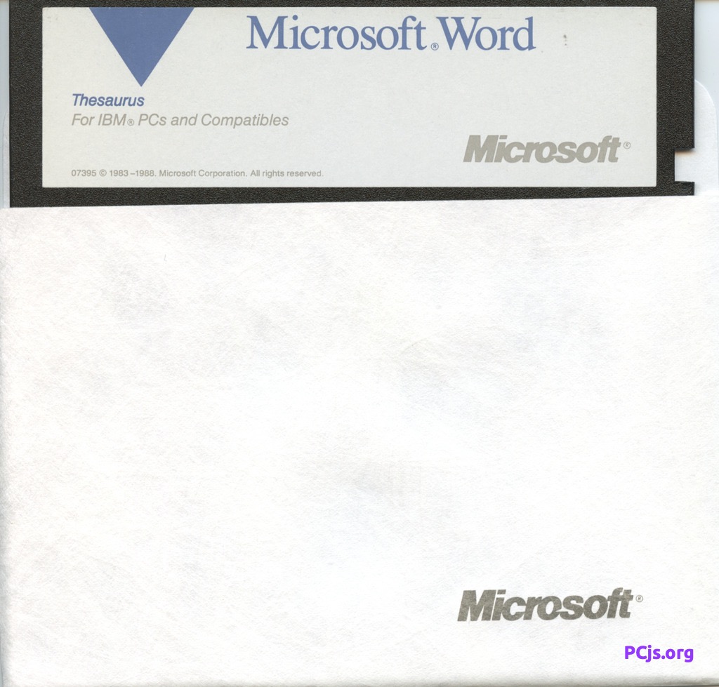 MS Word 5.0A (Thesaurus)
