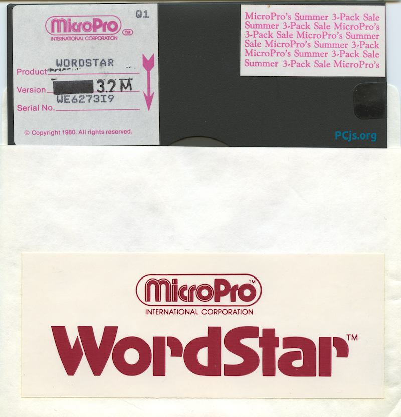 WordStar 3.20 (Original)