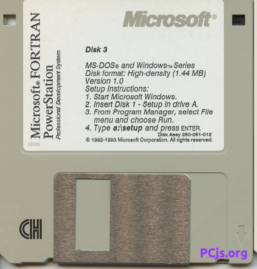 MS FORTRAN PowerStation 1.00 (Disk 3)